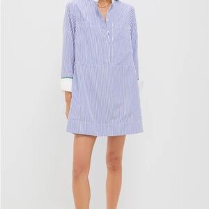 Tuckernuck Blue Striped Shirt Dress